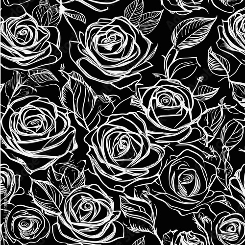rosses seamless floral pattern