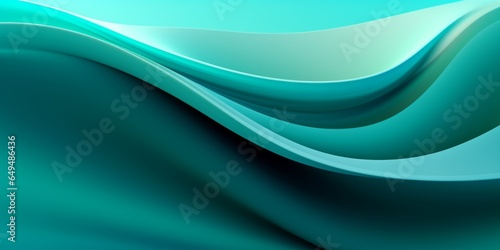 Turquoise Crystal Creative Abstract Wavy Texture. Screen Wallpaper. Digiral Art. Abstract Bright Surface Liquid Horizontal Background. Ai Generated Vibrant Texture Pattern.