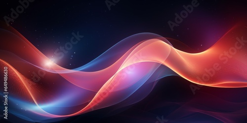 Universe Creative Abstract Wavy Texture. Screen Wallpaper. Digiral Art. Abstract Bright Surface Liquid Horizontal Background. Ai Generated Vibrant Texture Pattern.