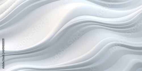 White Slime Creative Abstract Wavy Texture. Screen Wallpaper. Digiral Art. Abstract Bright Surface Liquid Horizontal Background. Ai Generated Vibrant Texture Pattern.