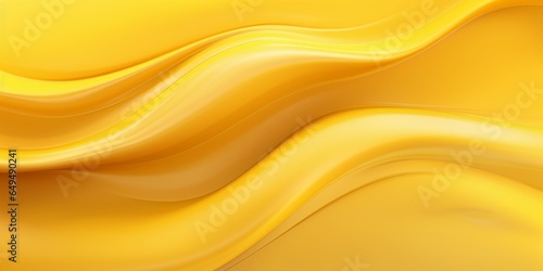 Yellow Marble Creative Abstract Wavy Texture. Screen Wallpaper. Digiral Art. Abstract Bright Surface Liquid Horizontal Background. Ai Generated Vibrant Texture Pattern.
