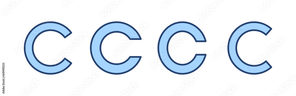 Copyright icon vector. copyright sign and symbol Copyright icon vector. copyright sign and symbol