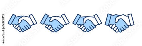 Handshake icon vector. business handshake sign and symbol. contact agreement