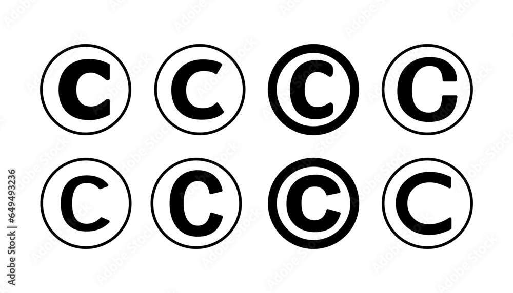 Copyright icon vector. copyright symbol Copyright icon vector. copyright symbol