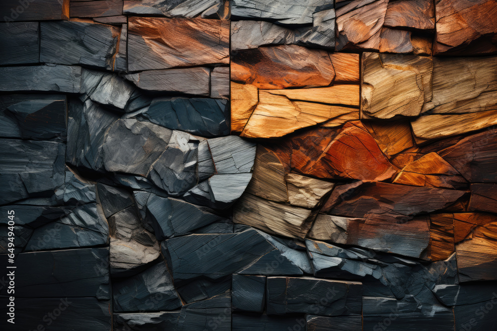 Wooden texture with layered abstract forms Wooden texture with layered abstract forms