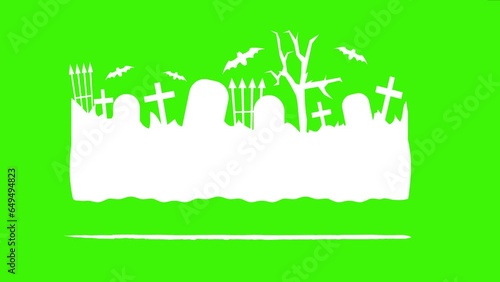 Happy halloween green screen background photo