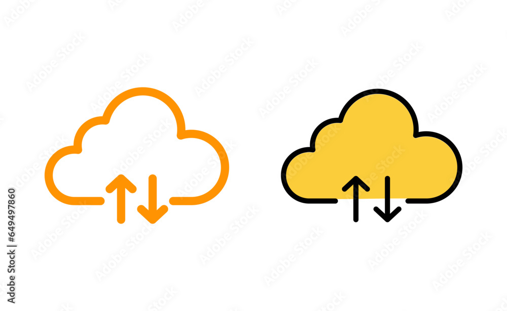 Cloud icon set for web and mobile app. cloud sign and symbol Cloud icon set for web and mobile app. cloud sign and symbol