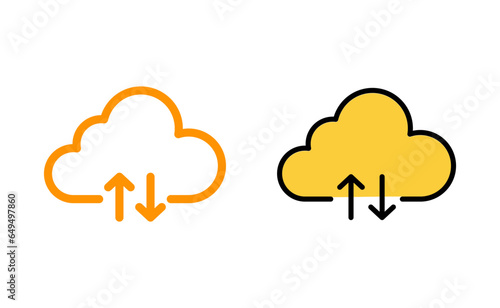 Cloud icon set for web and mobile app. cloud sign and symbol