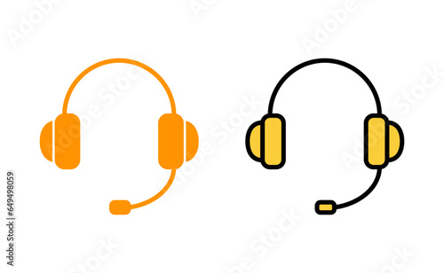 Headphone icon set for web and mobile app. headphone sign and symbol