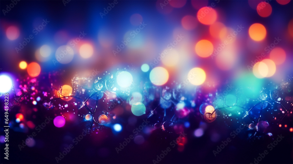 Abstract colorful light bokeh background. Party or celebration concept