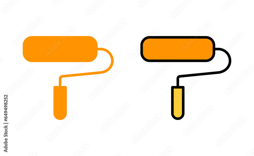 Paint icon set for web and mobile app. paint brush sign and symbol. paint roller icon vector Paint icon set for web and mobile app. paint brush sign and symbol. paint roller icon vector