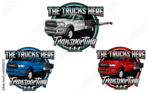 Hotshot Trucking Logo Design vector illustration