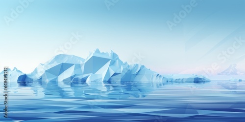 Iceberg Creative Abstract Geometric Texture. Screen Wallpaper. Digiral Art. Abstract Bright Surface Geometrical Horizontal Background. Ai Generated Vibrant Texture Pattern.