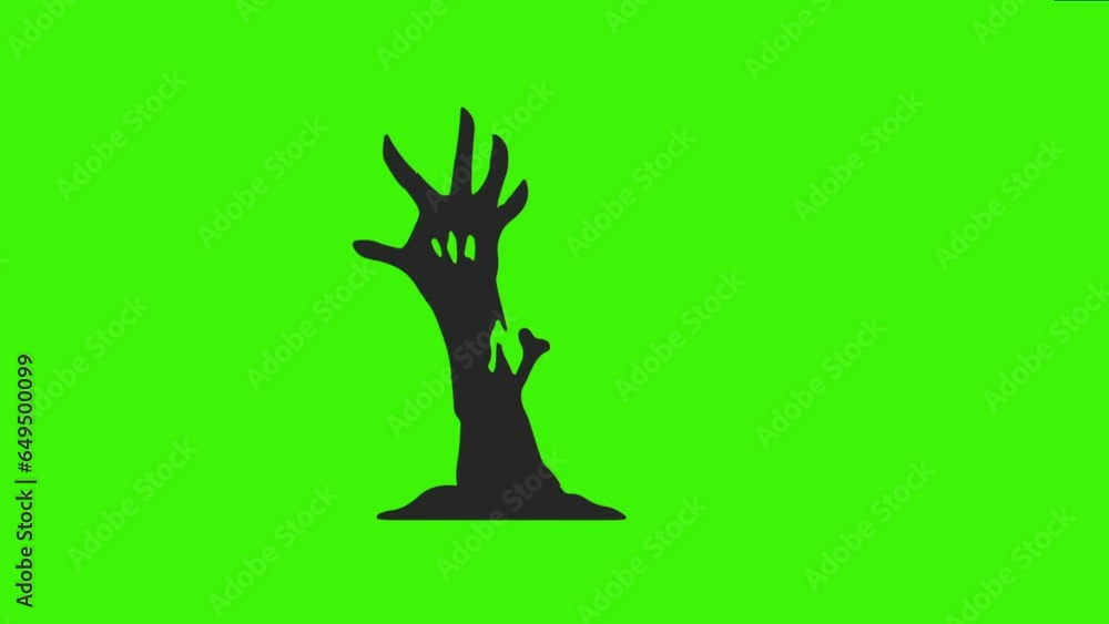 Cartoon Monster Hand Animation on Green Screen with Chroma Key - Halloween Theme Cartoon Monster Hand Animation on Green Screen with Chroma Key - Halloween Theme