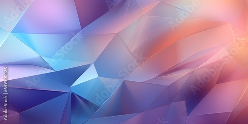 Opal Crystal Creative Abstract Geometric Texture. Screen Wallpaper. Digiral Art. Abstract Bright Surface Geometrical Horizontal Background. Ai Generated Vibrant Texture Pattern.