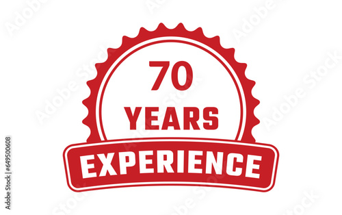 70 Years Experience Rubber Stamp