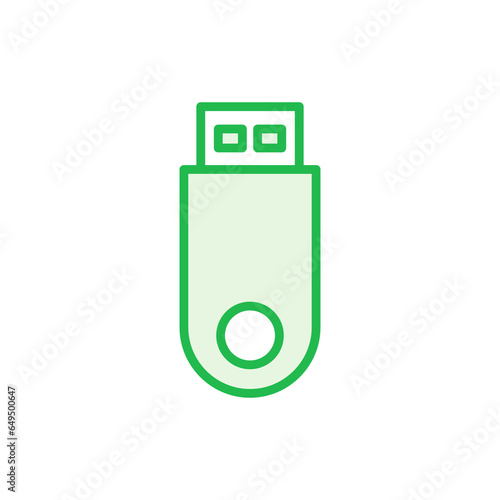 Usb icon set. Flash disk icon vector