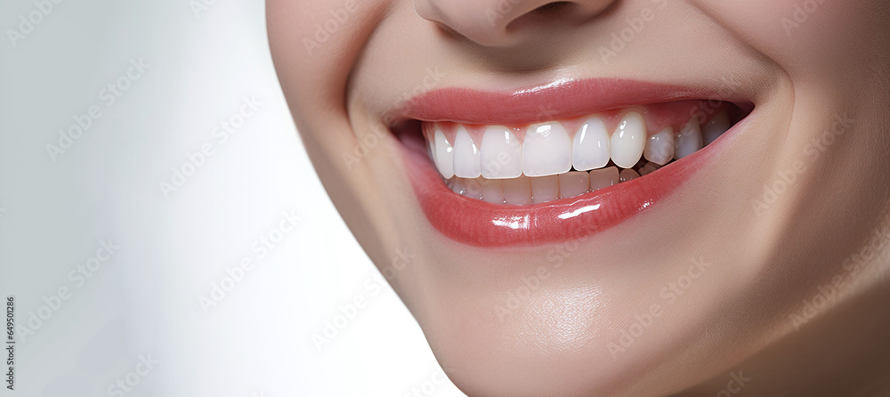 A wide smile showing beautiful white teeth