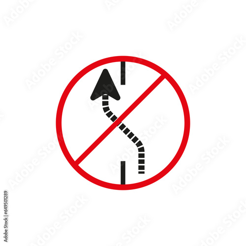 Free Download Changing to left lane sign. Traffic sign on the roadside. Vector illustration. EPS 10. - GFXLoad