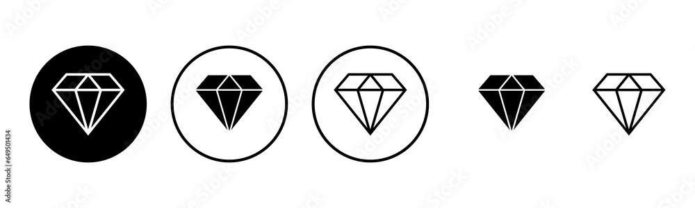 Diamond icon set illustration. diamond gems sign and symbol Diamond icon set illustration. diamond gems sign and symbol