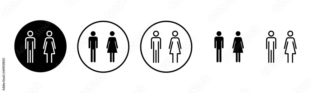 Man and woman icon set illustration. male and female sign and symbol. Girls and boys Man and woman icon set illustration. male and female sign and symbol. Girls and boys