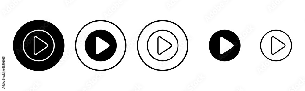 Play Icon set illustration. Play button sign and symbol Play Icon set illustration. Play button sign and symbol