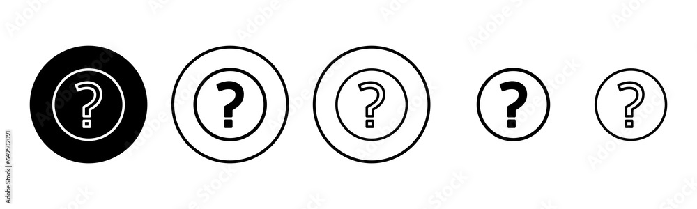 Question icon set illustration. question mark sign and symbol Question icon set illustration. question mark sign and symbol