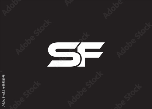 SF initial letter logo design and minimalist logo