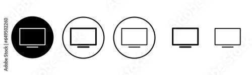 Tv icon set illustration. television sign and symbol