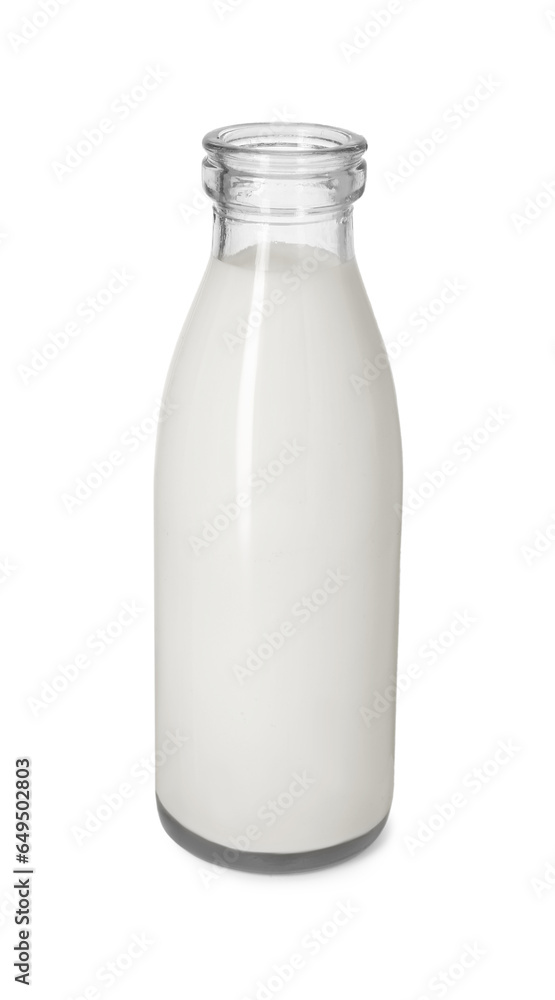 Bottle of tasty milk isolated on white Bottle of tasty milk isolated on white