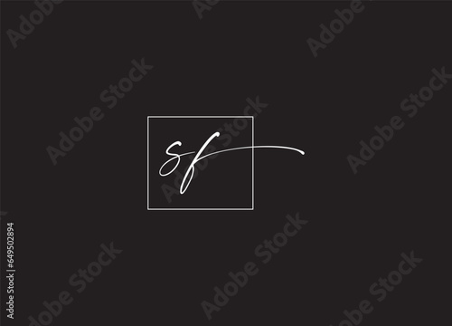 SF initial letter logo design and minimalist logo