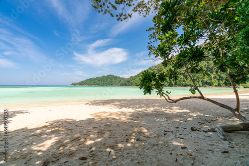 Obraz na płótnie Tranquil Mai Ngam beach in beautiful day, Surin island national park, Phang Nga, Thailand, w salonie