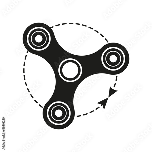 Hand spinner toy icon. Fidget spinner icon. Vector illustration. EPS 10.