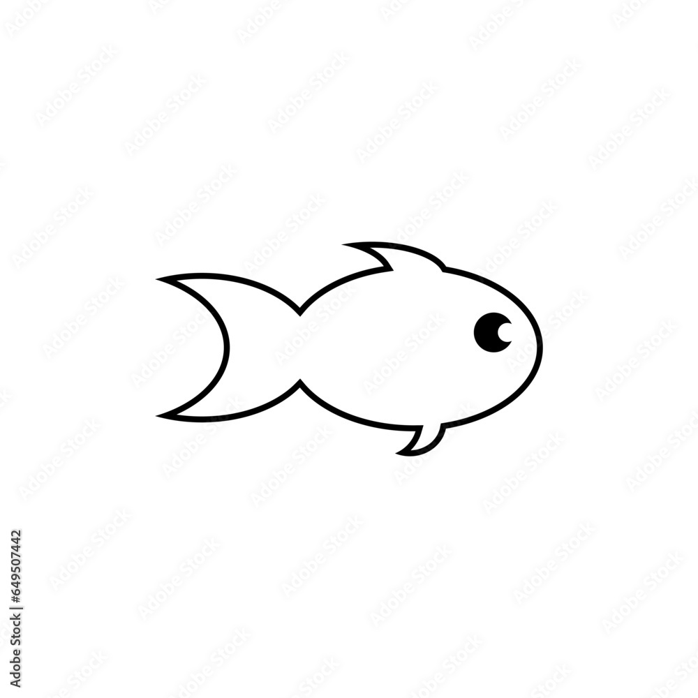 Fish Icon. Protein, Food Ingredients. Wildlife, Sea Animal Symbol. Fish Icon. Protein, Food Ingredients. Wildlife, Sea Animal Symbol.