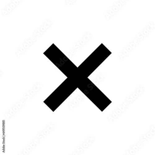 Cross Icon. Multiply Symbol. Reject Sign .  Disagree Element. Logo Component - Vector.