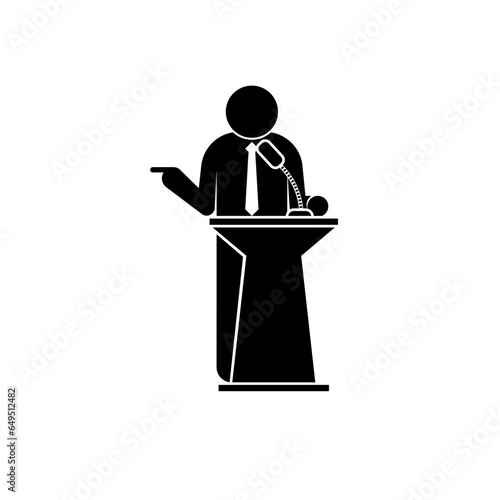 Senator Icon. Political Campaign Symbol - Vector.