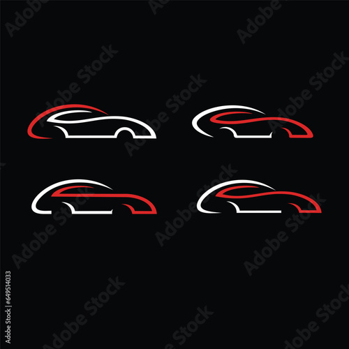 abstract silhouette car