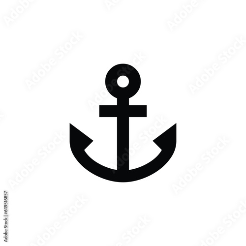 anchor icon on white background, element for design