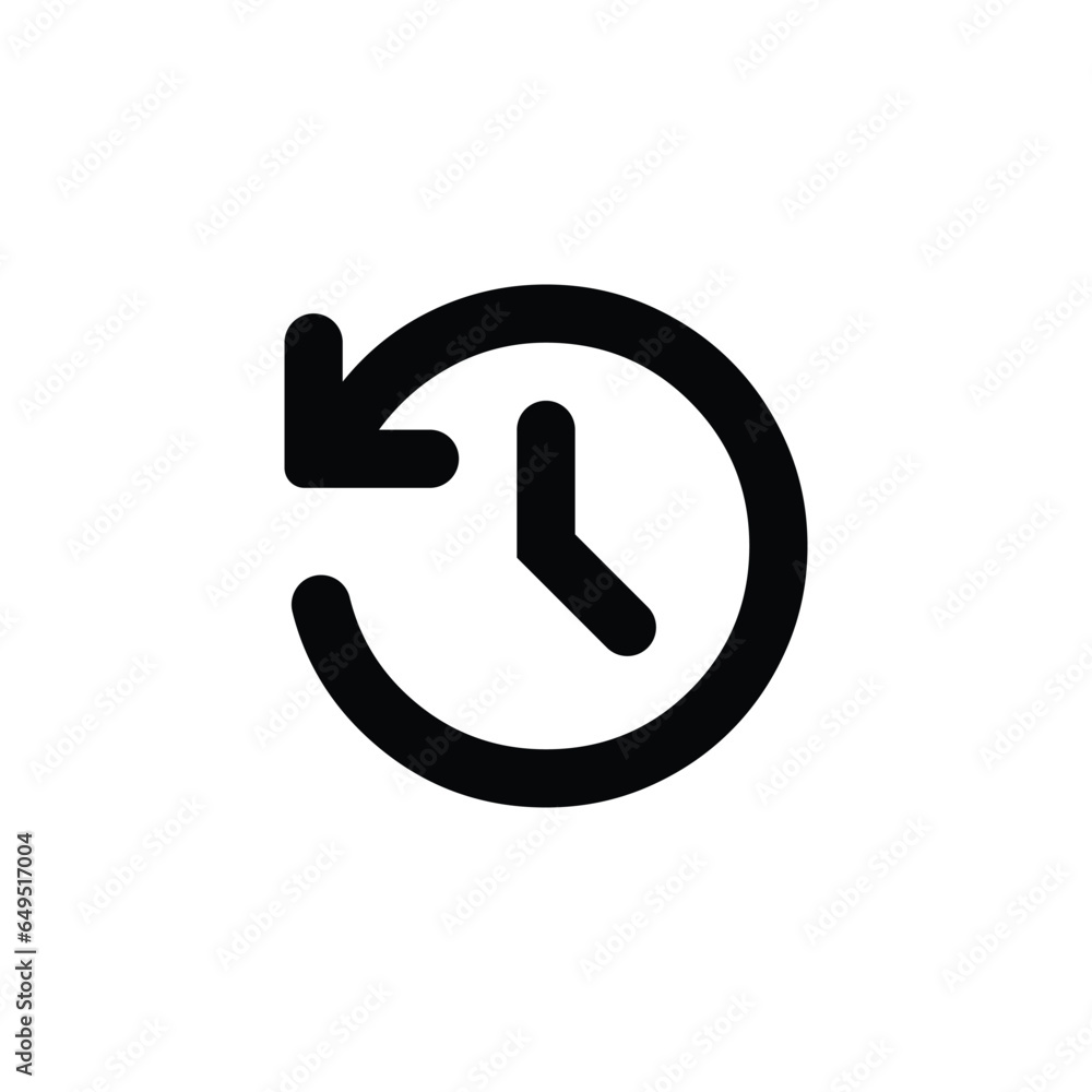 history icon, black icon, white background, element for design, vector history icon, black icon, white background, element for design, vector