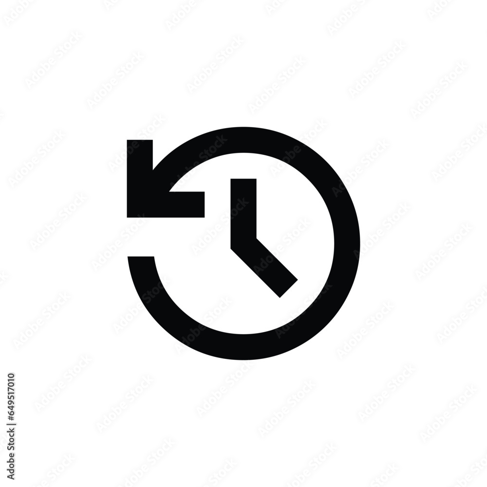 history icon, black icon, white background, element for design, vector history icon, black icon, white background, element for design, vector
