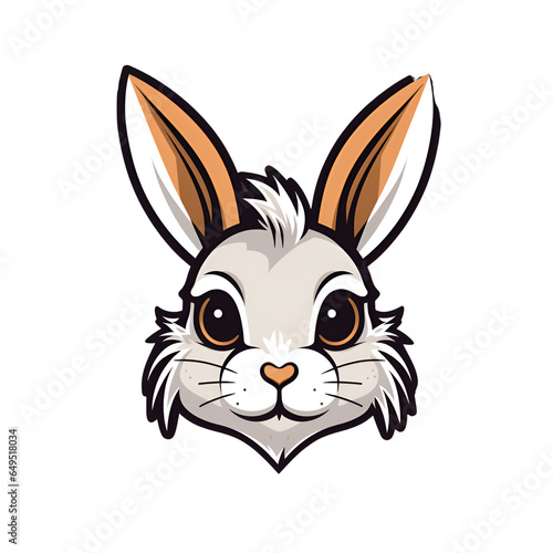 Cartoon Style Rabbit No Background Image Applicable to any context Perfect for print on demand Merchandise
