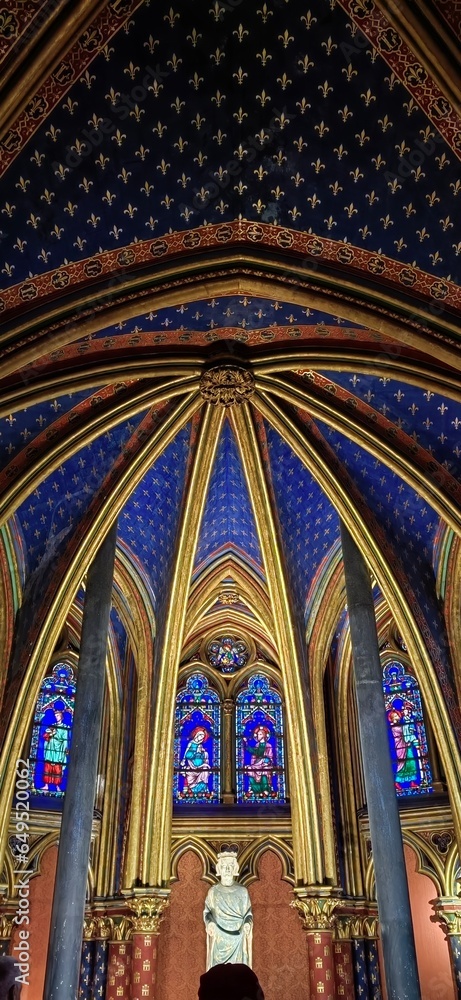 Interior de Iglesia Sainte Chapelle - obrazy, fototapety, plakaty 