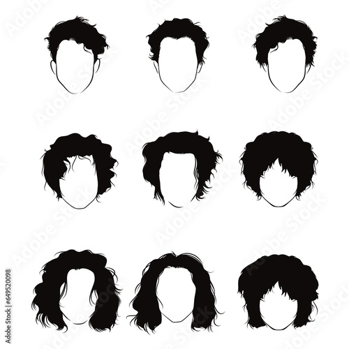 set of long hair