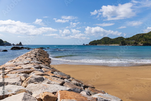 Landscape of tainohama coast  ( minami town, tokushima, shikoku, japan )
