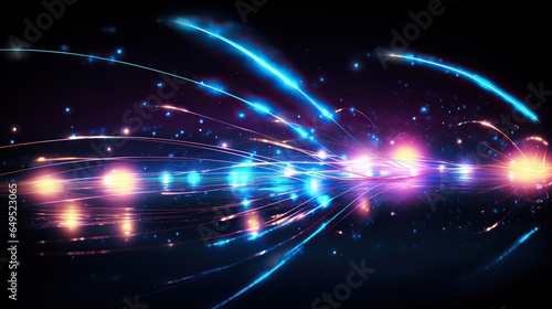 Internet technology data fiber abstract colorful background