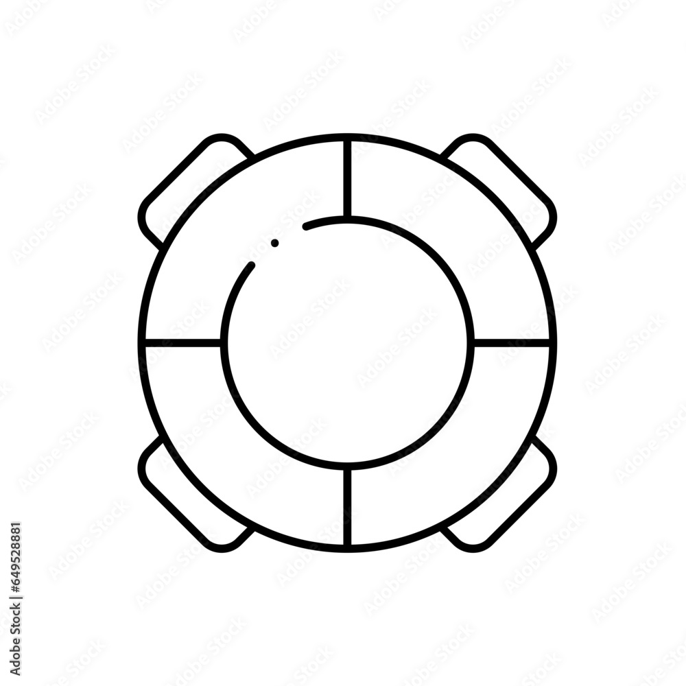 Lifebuoy safety icon with black outline. lifebuoy, ring, rescue, isolated, safety, help, circle. Vector illustration Lifebuoy safety icon with black outline. lifebuoy, ring, rescue, isolated, safety, help, circle. Vector illustration