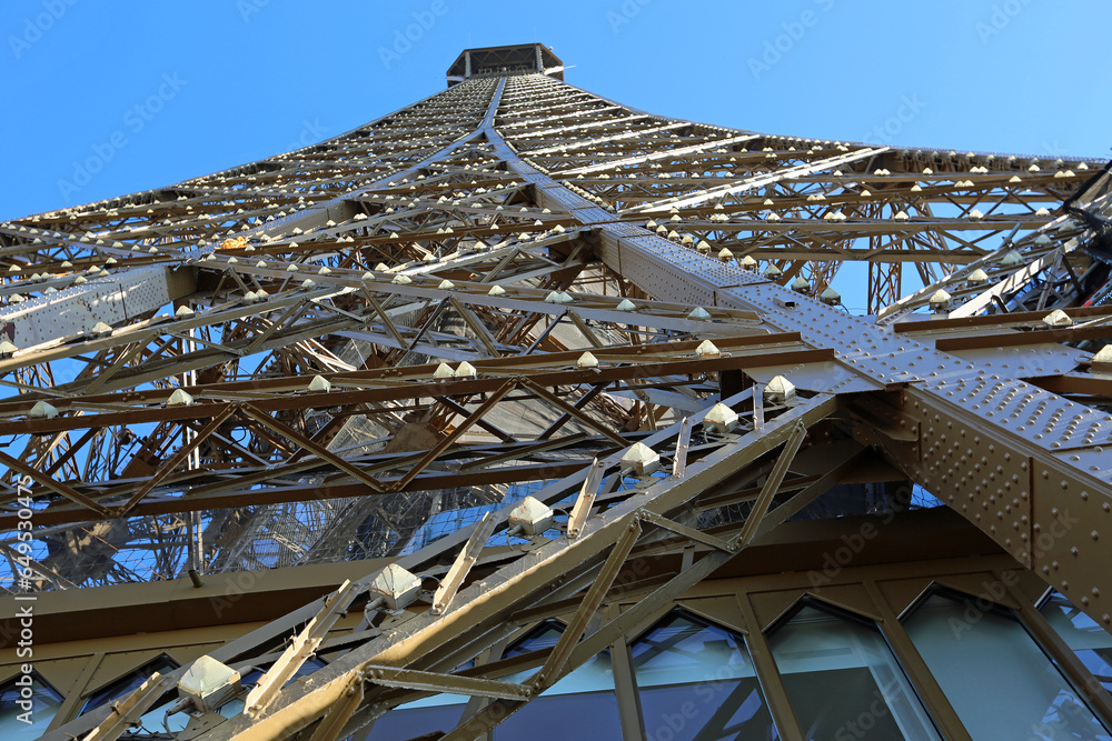 Eiffel Tower construction close up (Tout Eiffel) - Paris, France