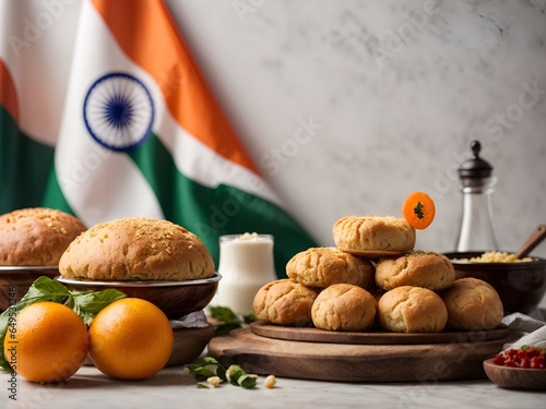 food of india on a white background