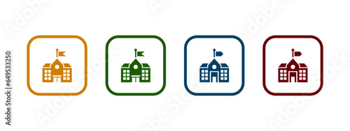 school icon vector illustration. colorful school concept.