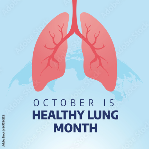 Flyers promoting Healthy Lung Month or associated events may be made using vector pictures regarding the month. design of a flyer, a celebration.